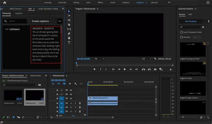 Premiere Pro Review and Edit