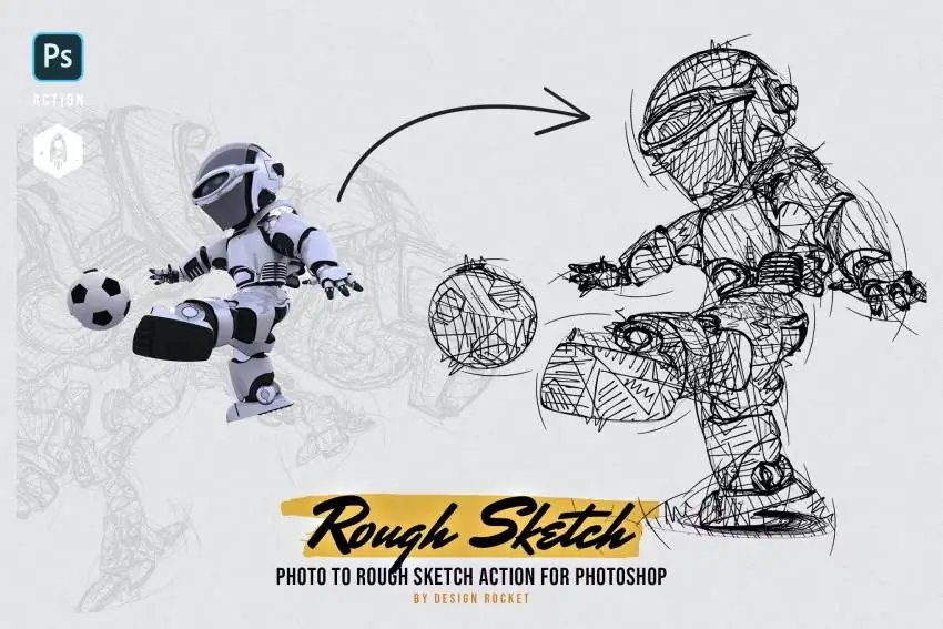 Rough Sketch Photoshop Action