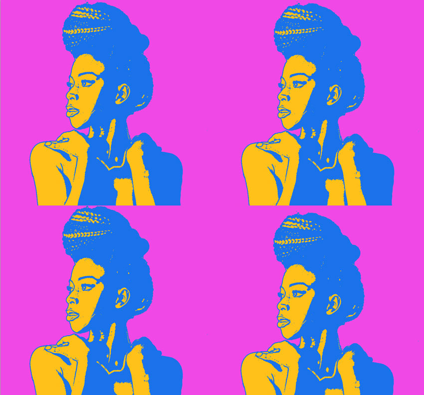 Move the layers as shown in the preview image to create a poster.