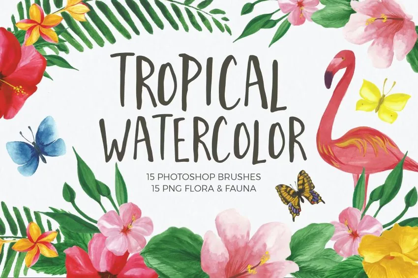 Watercolor Brushes for Photoshop, Brushes, Patterns Including: watercolor & tropical - Envato Elements(opens in a new tab)