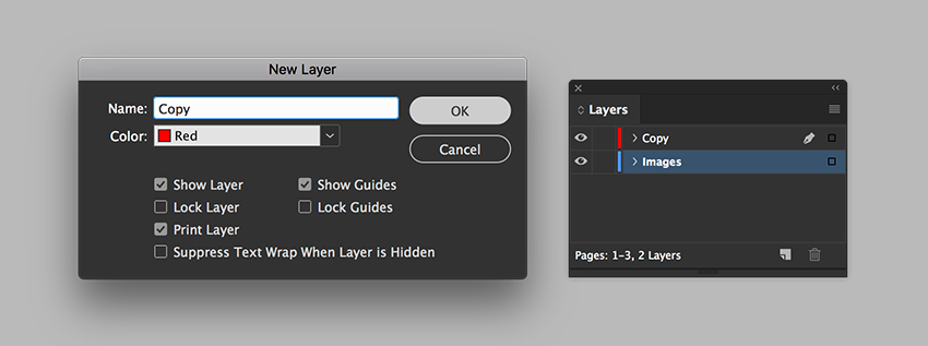 On the Layers panel main menu, select New Layer. Name it Copy, and click OK.