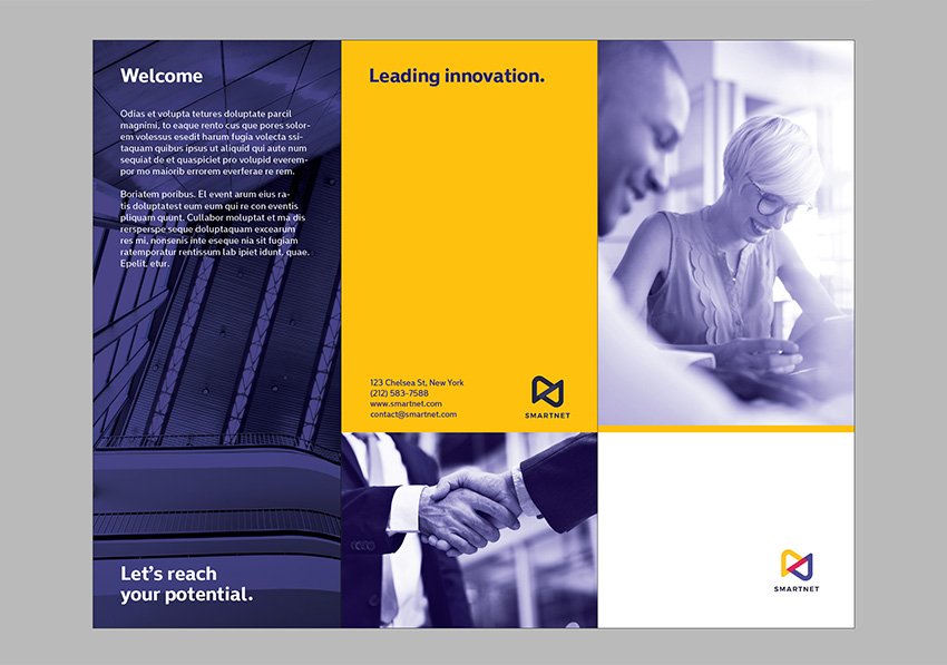 On the Swatches panel, select the color purple for both elements.