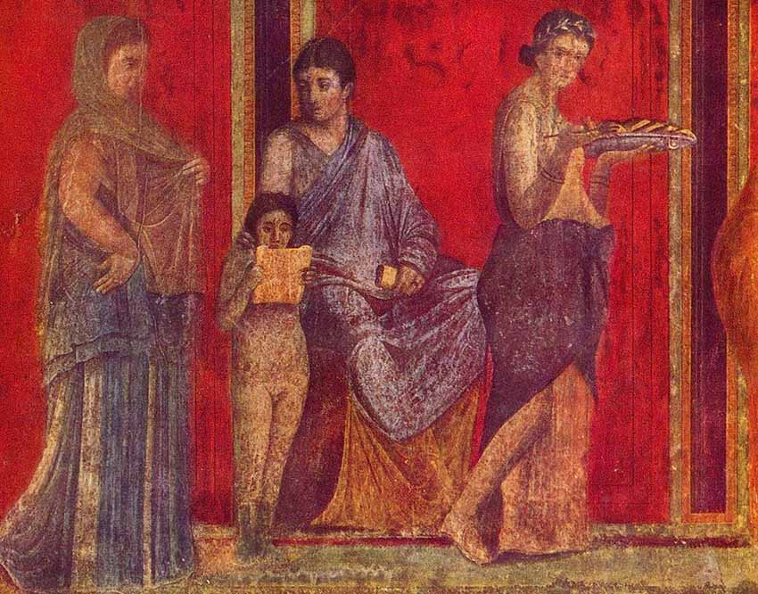 vermilion painting from pompeii