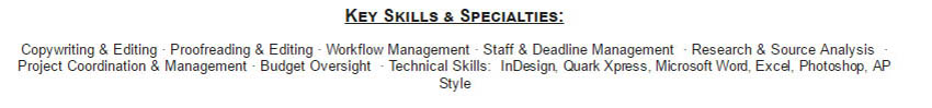 example of skills section on resume