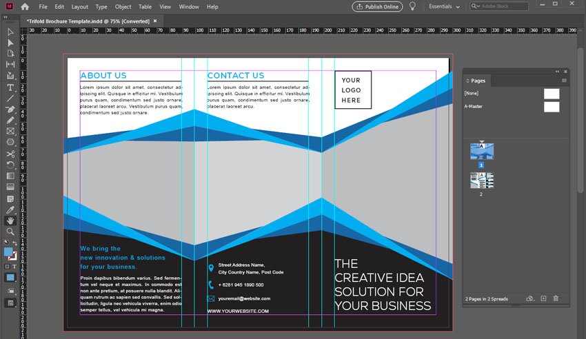 here we see a preview of both the first and second page.