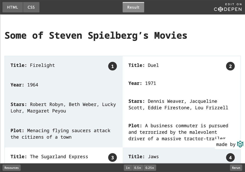 codepen table