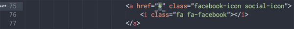 facebook icon code