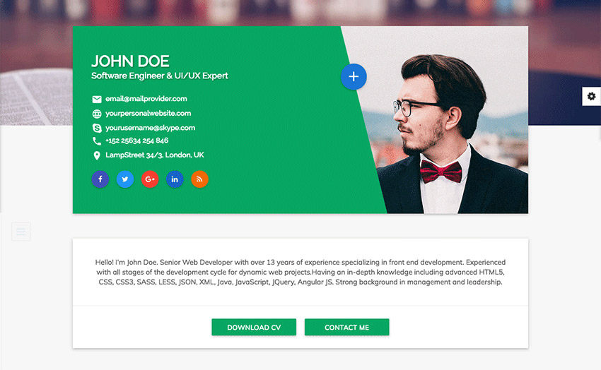 Flatrica HTML resume website template