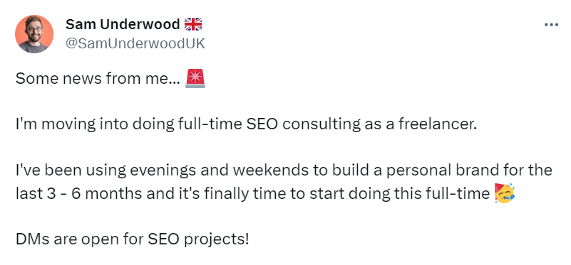 tweet by sam underwood