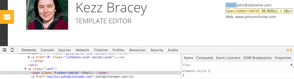 inspect email code