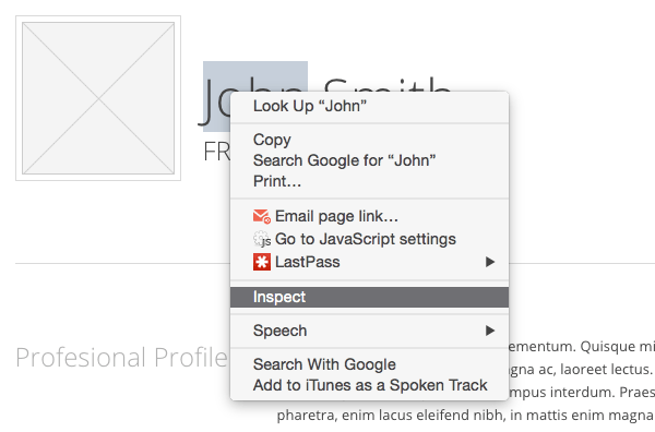 inspect name