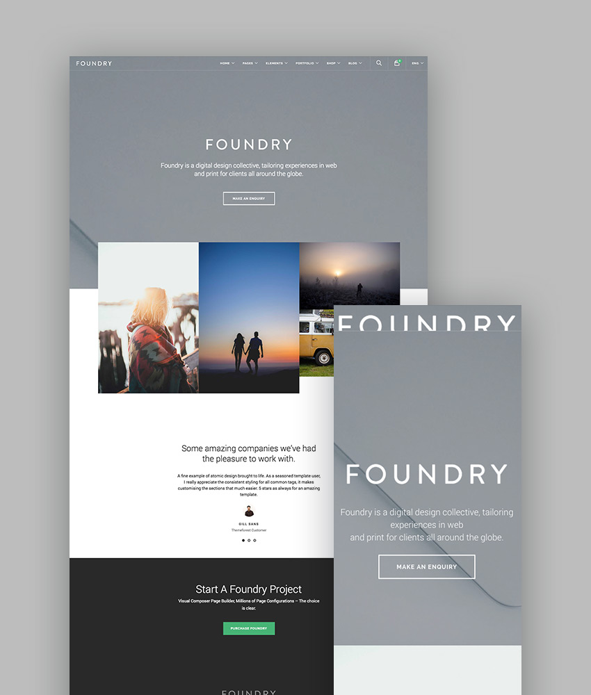 Foundry: Highly-Flexible WordPress Portfolio Theme