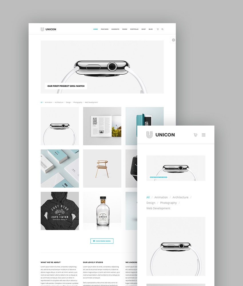 Unicon - Design-Driven WordPress Portfolio Theme