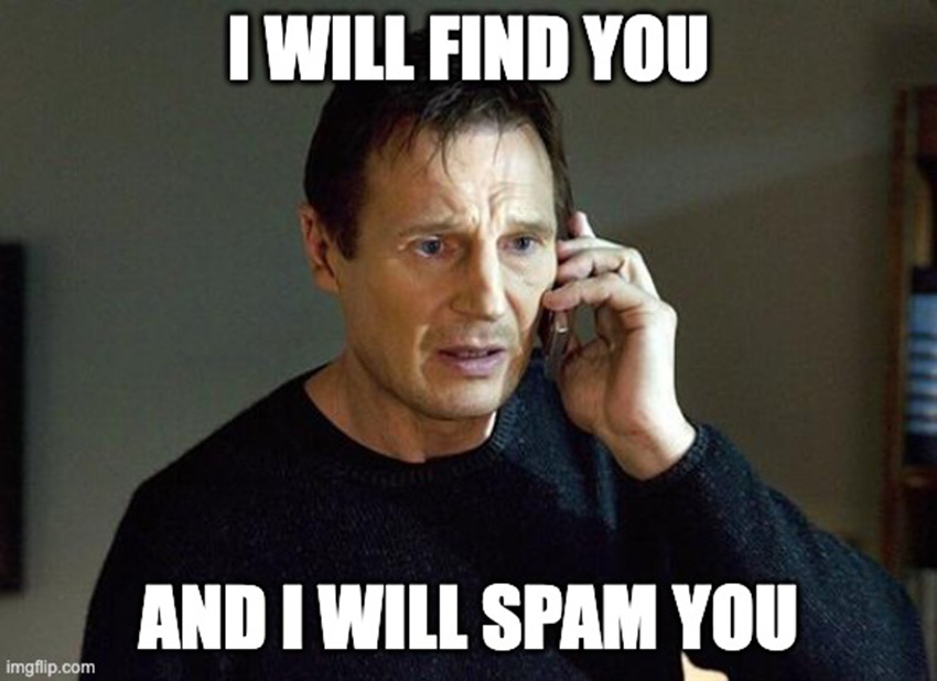 spamming