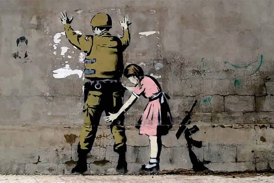 Banksy's "Stop and Search (Girl and a Soldier)" – Bethlehem