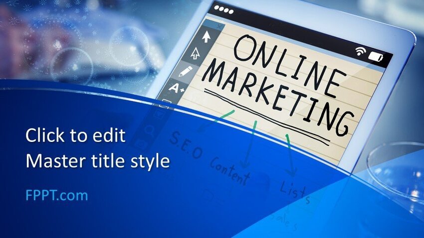 Online Marketing Social Media PPT Template