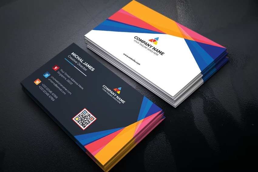 Business card back side template