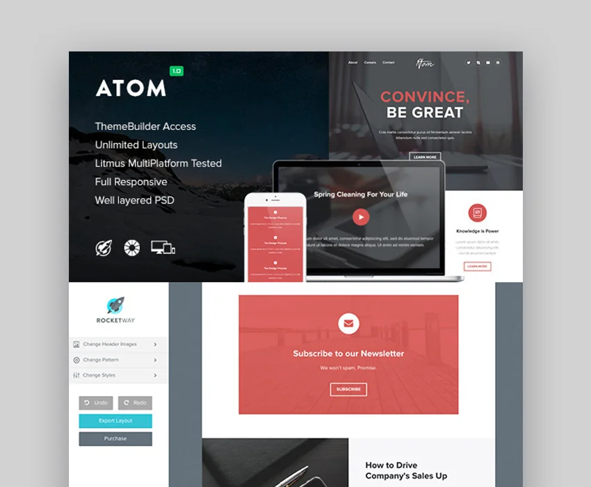 Atom email newsletter template