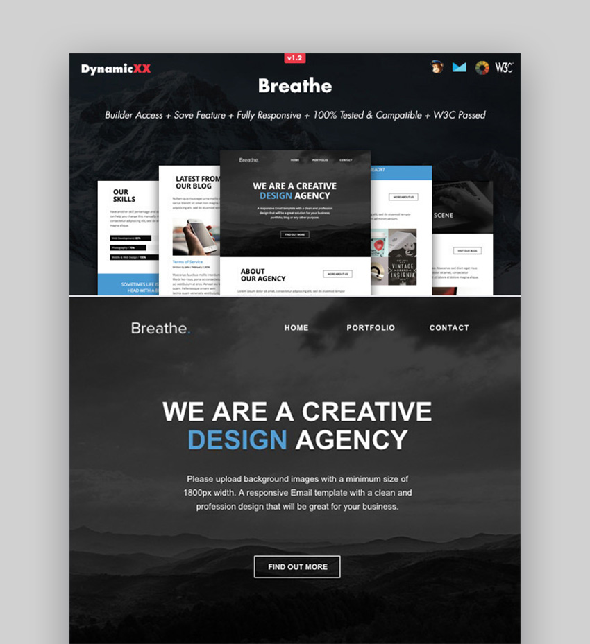 Breathe email newsletter template
