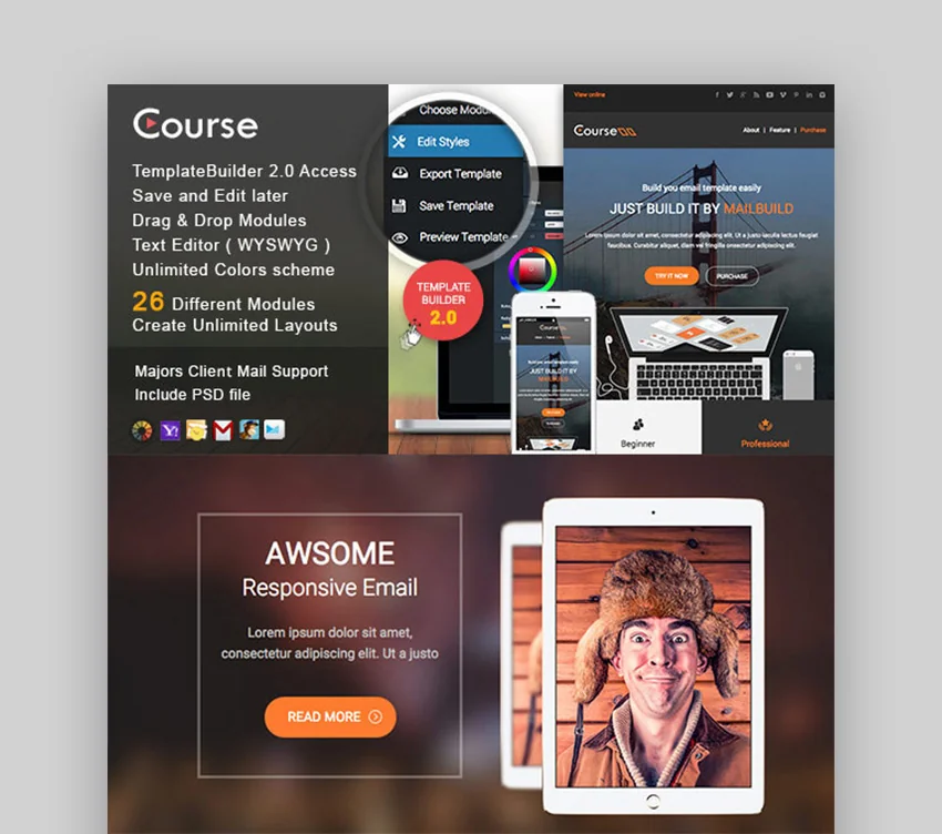 Course email newsletter template