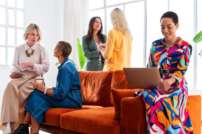 Group of businesswomen meeting in the office