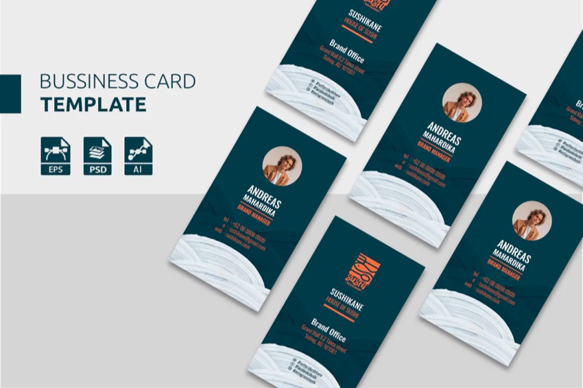 Headshot business card back side