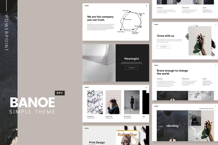 Banoe Clean Simple PowerPoint Template