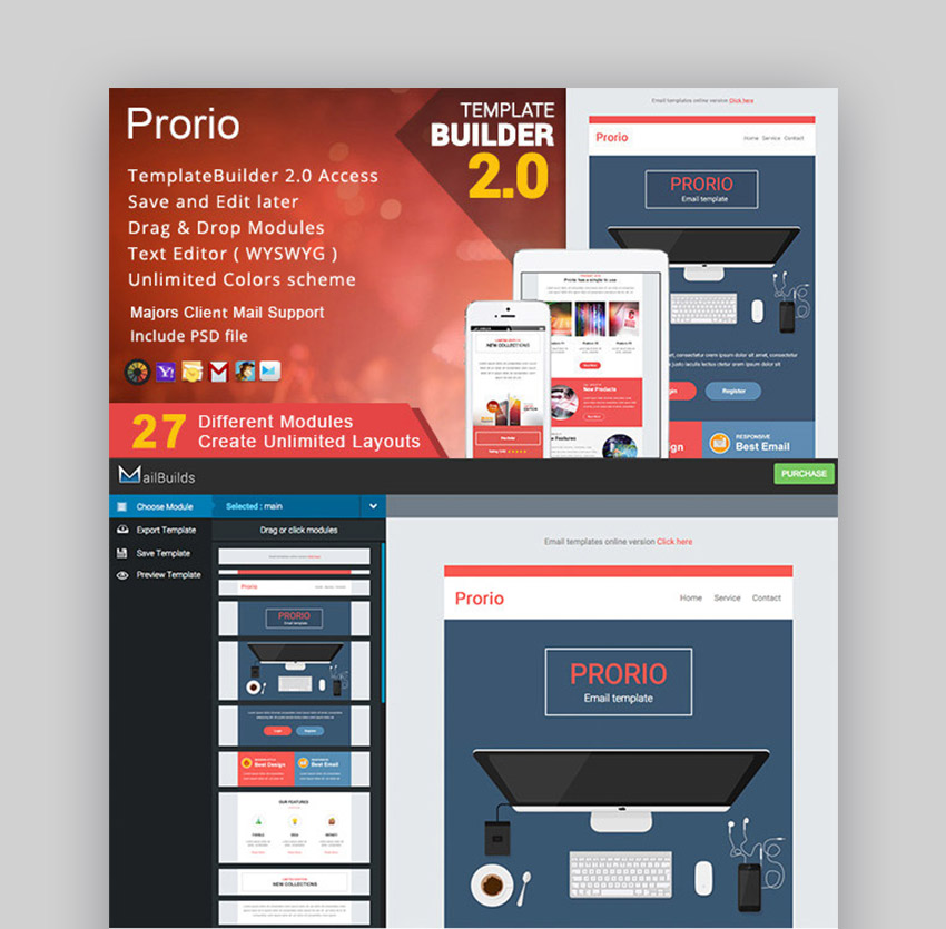 Priorio email newsletter template