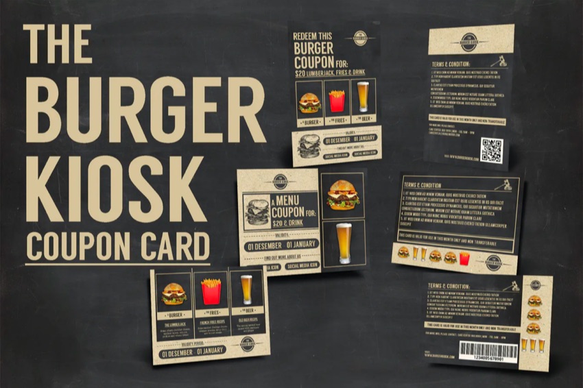 punchard burger business-card ideas