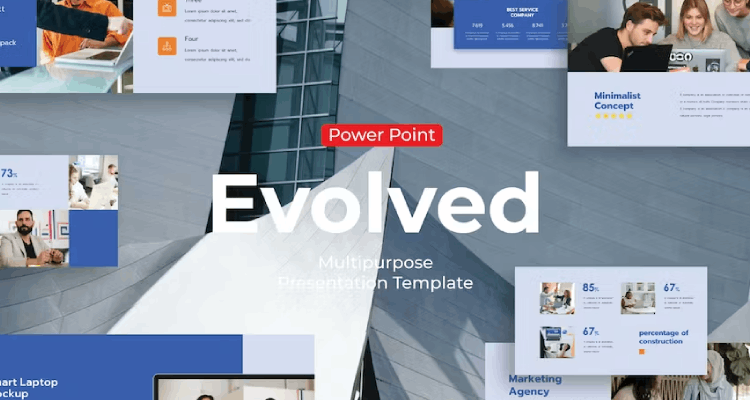 Evolved - Business Plan PowerPoint Template for Free