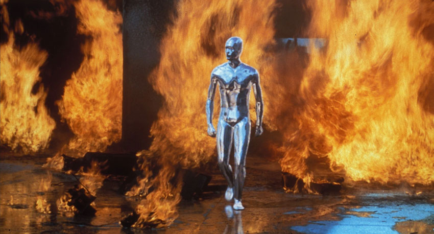 The T-1000 from Terminator 2: Judgment Day (1991) amazed audiences with its amazing liquid metal CGI effects (Image Credit: TriStar Pictures)