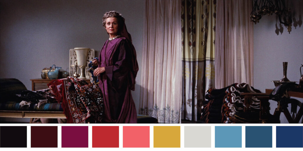 Image of a woman at a table from Ben Hur.