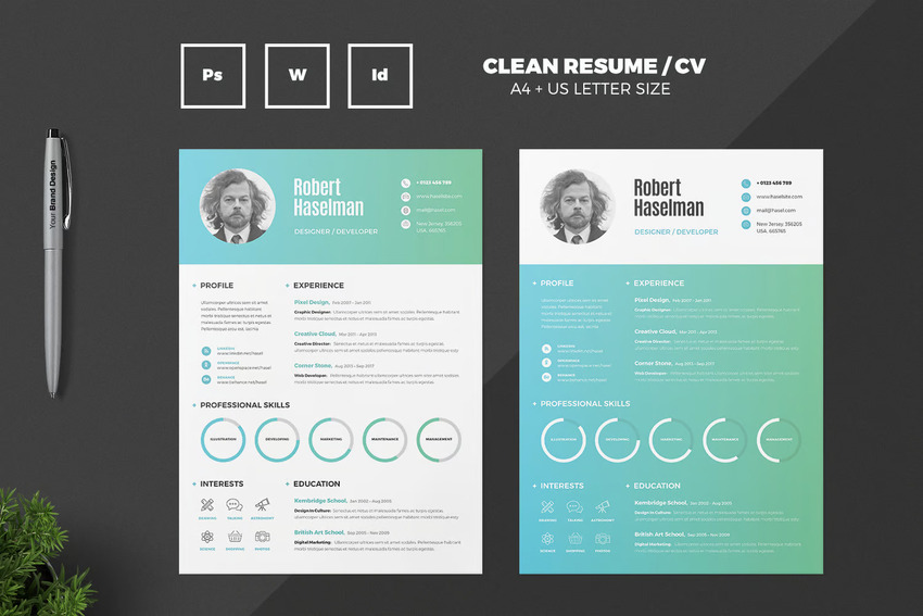 Resume InDesign CV template