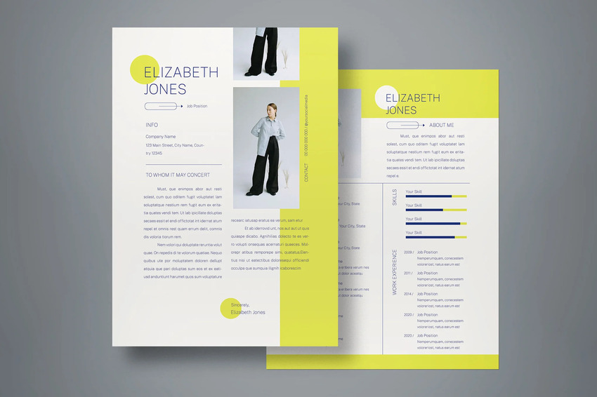 Clean and bold InDesign CV template