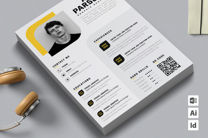 Simple Adobe InDesign resume template