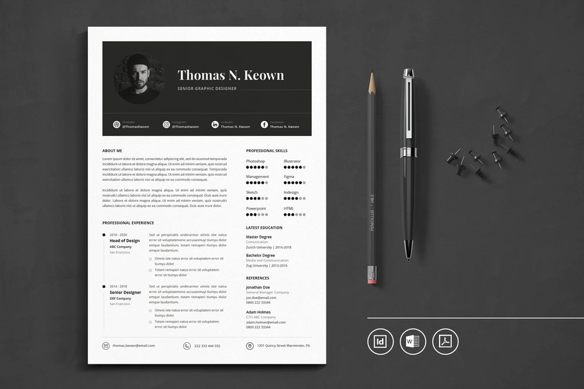 Vol. 35 resume InDesign template