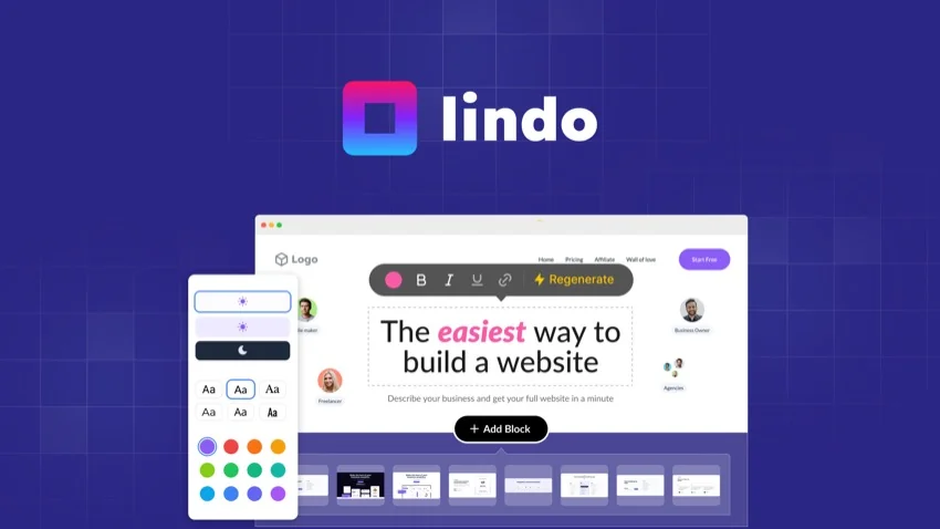Lindo's interface makes it on of the great AI tools for designers.