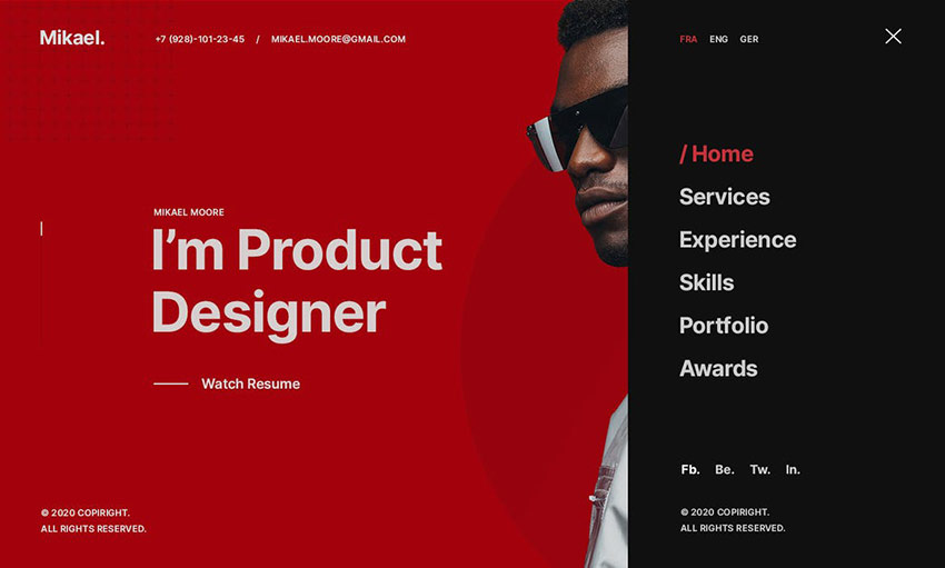 Mikael - Modern  Creative HTML CV Resume Template