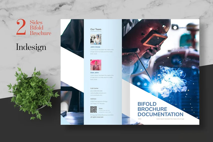 Clean Bifold Business Brochure
