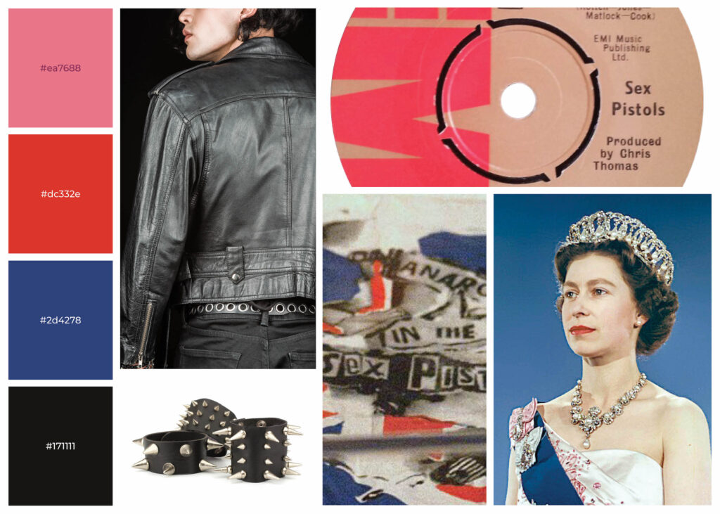 1970s punk color palette 