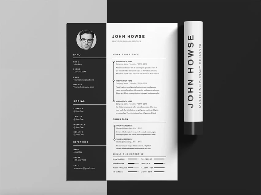 Free InDesign resume template