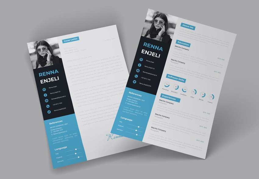 Adobe InDesign resume template