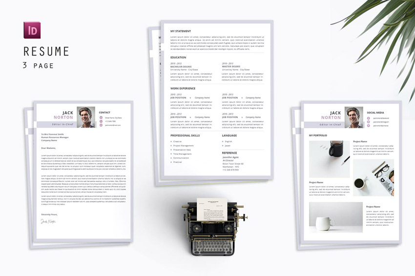 InDesign resume template