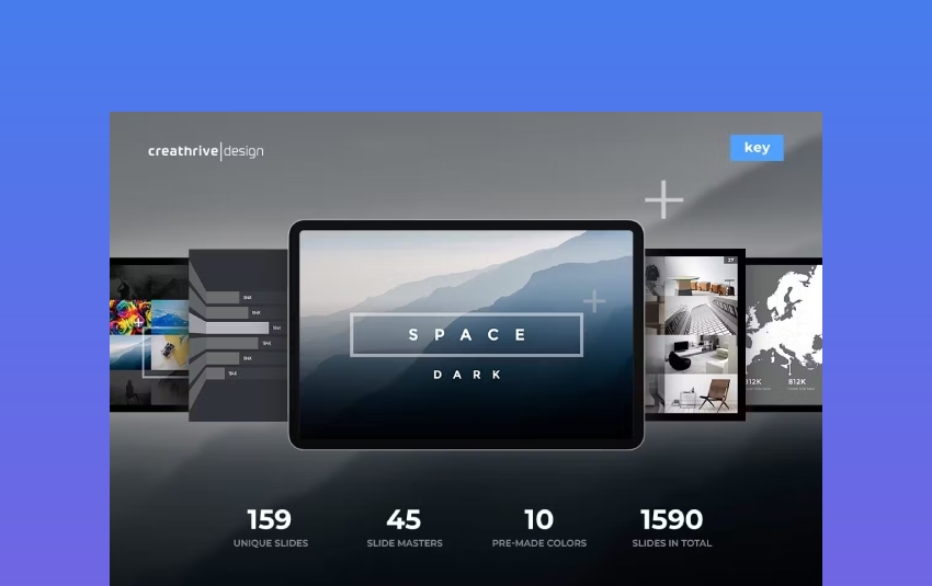 Space Dark Keynote Template