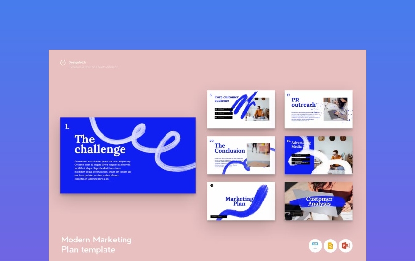 Modern Marketing Plan template