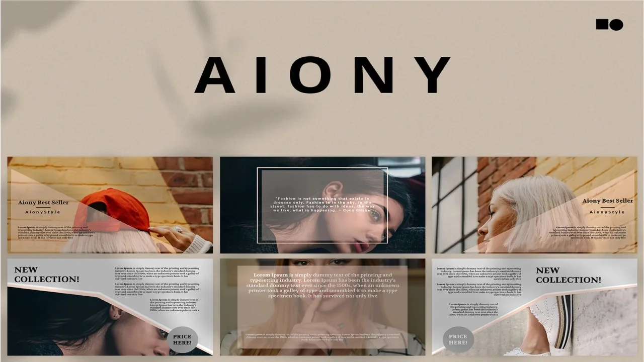 Aiony Modern Keynote presentation template for Mac