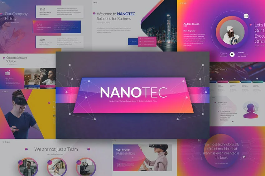 Nanotec Colorful Keynote Design Ideas
