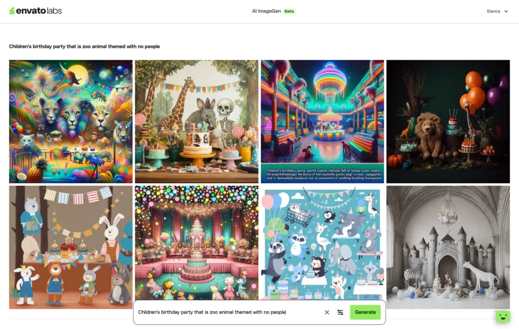 Images for a children's birthday party