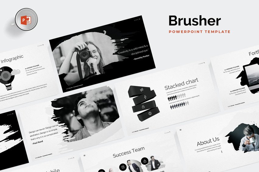 Brusher PowerPoint template