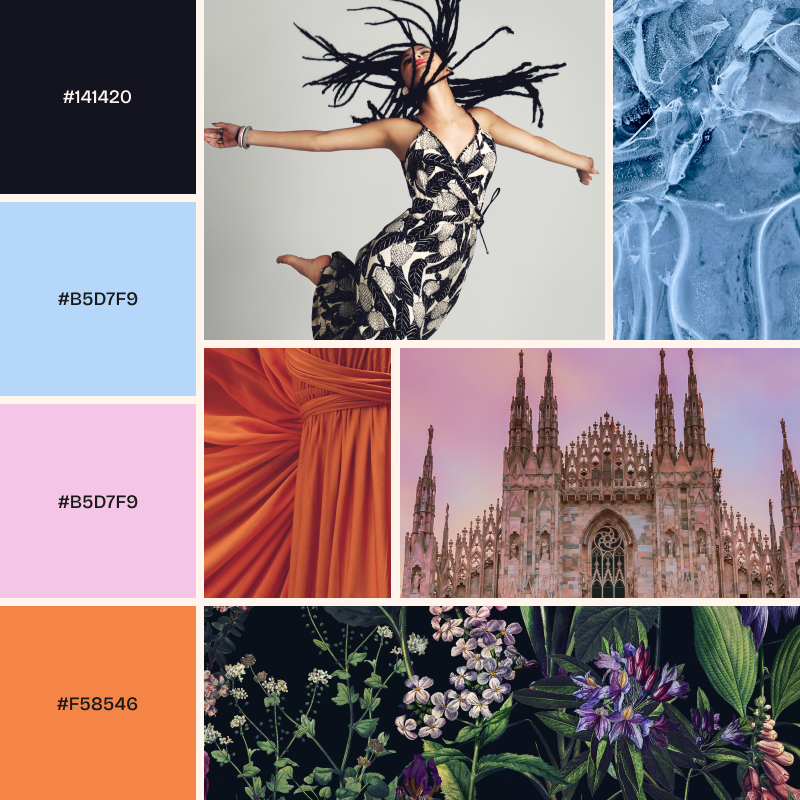 Milan Fashion Week color palette